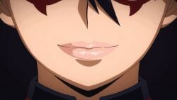 1girls 2d_animation animated anime anime_screencap close-up face female female_focus female_only gif japanese japanese_female kissable_lips light_skin light_skinned_female lips midnight_(my_hero_academia) my_hero_academia shiny_lips smile smiling superheroine