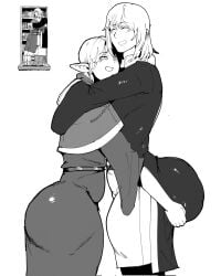 2girls ass big_ass bubble_ass bubble_butt dat_ass delicious_in_dungeon dumptruck_ass dungeon_meshi enormous_ass falin_touden fat_ass female female_only giant_ass gigantic_ass huge_ass hugging hugging_ass large_ass marcille_donato massive_ass reference_image shinhyunxi voluptuous voluptuous_female