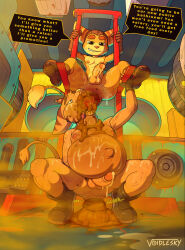 2024 2boys anthro anus ass balls cum english_text erection fart foreskin furry furry_only gay green_eyes male male_only nipples penis prolapsed_anus puffy_anus puffy_nipples ratchet_(ratchet_and_clank) ratchet_and_clank scat squatting text tongue_out uncircumcised video_games voidlesky yaoi