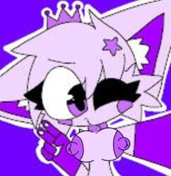 anthro blinking_at_viewer breasts channel digital_drawing_(artwork) edit edited kit_community kit_community_v2 light_purple_body looking_at_viewer mirukata munchykirby1 nipples original_character purple_background purple_crown purple_nipples star_on_head tagme tiktok v_sign youtube