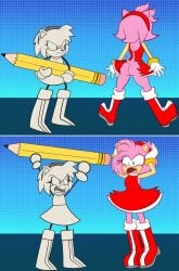 amy rose from sega by demichan