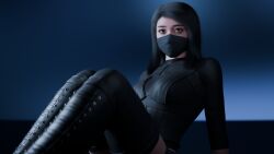 girl render 3d_(artwork) asian black_hair seductive light_skin