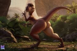 momma_dino mother ice_age_dawn_of_the_dinosaurs ice_age_(series) 20th_century_fox blue_sky_studios tyrannosaurus_rex tyrannosaurus tyrannosaurid dinosaur theropod reptile scalie anthro dinosaur_girl ai_assisted standing seductive_look teasing tail thick_tail raised_tail presenting big_ass thick_ass thick_thighs curvaceous athletic scales claws sharp_teeth yellow_eyes voluptuous thick_legs solo solo_female female lewdstein 3d_(artwork) 3d 2026