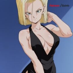1girls ai_generated android android_18 anus ass babtb big_ass big_breasts blonde_hair blue_eyes blush breasts clothed cum dragon_ball dragon_ball_super dragon_ball_z female hetero_sex hi_res long_hair looking_at_viewer mammal nipples pussy smile smiling straight thick_thighs uncensored wide_hips