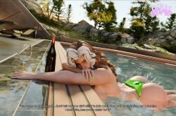 1girls 3d anna_marie big_ass big_breasts churbumb huge_ass looking_at_viewer marvel marvel_rivals pool rogue_(marvel_rivals) rogue_(x-men) text x-men
