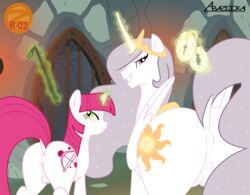 2016 anus fan_character female friendship_is_magic green_eyes handcuffs my_little_pony princess_celestia_(mlp) princess_molestia purple_eyes pussy shackles smooth_skin whip zeta_r-02