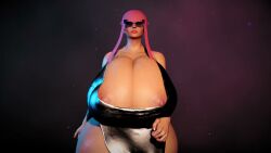 3d animated bouncing_breasts gigantic_breasts huge_breasts manon_legrand massive_breasts superdougie tagme video walk_cycle