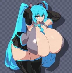 1girls 2d animated arms_behind_head arms_up audible_breast_sloshing bent_forward blue_eyes blue_hair breast_focus breast_jiggle breasts breasts_bigger_than_head closed_eyes clothed clothed_female clothing digital_media female female_focus female_only front_heavy_breasts gigantic_breasts hatsune_miku huge_breasts hypnosis hypnotizing_viewer jiggle jiggling_breasts large_breasts long_hair looking_at_viewer loop massive_breasts musi_cassie namako_(takorin) perfect_loop repost shiny_breasts short_video sloshing_breasts smile sole_female solo solo_female solo_focus sound swinging_breasts tagme takorin twintails video vocaloid voluptuous voluptuous_body voluptuous_breasts voluptuous_female