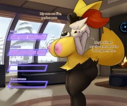 1girls 2026 4_fingers :3 anthro areola ass ass_expansion beautiful big_ass big_breasts bimbo bimbofied biped black_body black_fur braixen breast_expansion breast_growth breast_growth_(enlargement) breasts canid canine canis detailed_background dialogue ears english english_text expansion female_fox fingers fireplace fox fox_girl fur furry gender_transformation genderswap genderswap_(mtf) generation_6_pokemon huge_ass huge_breasts indoors inside intelligence_loss mtf_transformation multicolored_body multicolored_fur naked naked_female nintendo nipples nude nude_anthro nude_female ozoneserpent personality_change pokemon pokemon_(species) red_fur room rule_63 sexy shadow smile smiling snow solo standing tail teeth text thick_thighs thigh_expansion transformation unaware_transformation vixen vr vr_controller vr_headset white_body white_fur window yellow_body yellow_fur yellow_tail