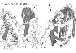 2boys 2koma anal black_and_white blush carrying carrying_partner dreadlocks gachiakuta gay gay_sex half-dressed homosexual instant_loss instant_loss_2koma interracial jabber_wonger male/male male_only male_penetrated male_penetrating monochrome naked no_color penetration penile_penetration sex standing_sex sweat thrust_lines thrusting yaoi zanka_nijiku