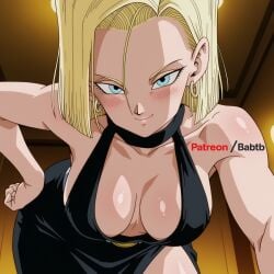 1girls after_sex ai_generated anus ass babtb big_ass big_breasts blonde_hair blue_eyes blush breasts clothed female hetero_sex hi_res long_hair looking_at_viewer mammal nipples pussy smile smiling straight thick_thighs uncensored wide_hips cum dragon_ball dragon_ball_z dragon_ball_super android_18 android