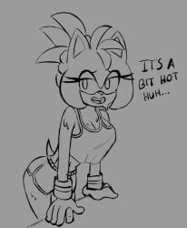 amy_rose anthro anthro_female sweat sweatdrop sweating furry furry_only furry_female sonic_(series) sonic_the_hedgehog_(series) 1girls solo solo_focus solo_female cleavage self_upload silver27 commissions_open wip work_in_progress sketch