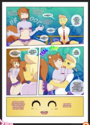 casual clothing comic female humanized male prismgirls sandy_cheeks spongebob_squarepants spongebob_squarepants_(character) straight_hair