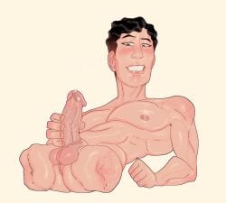 1boy ambiguous_race amputated_leg amputated_legs amputee big_balls big_dick big_nuts big_penis big_testicles black_hair buff dark_eyes digital_drawing_(artwork) digital_media digital_media_(artwork) disabled disabled_male erect_penis erection gnarled_amputation gnarled_stump hairless hairless_balls half_man herbert_humbug leg_stump legless legless_amputee limb_loss male male_focus male_only missing_leg missing_legs mr_shrink muscular muscular_male neat_hair nipples original original_character pecs penis playing_with_dick playing_with_penis pose posed proud proud_face proud_of_his_cock racial_ambiguity reclined reclining reclining_pose sacral_agenesis shaved_balls shaved_pubes shiny_hair slicked_back_hair smirking smirking_at_viewer smooth_balls smooth_chest smooth_skin smooth_skinned_male solo solo_focus solo_male stump_scar stumps styled_hair veiny_penis wavy_hair
