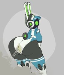 project_turboblast fart fart_fetish tempo_(project_turboblast) big_ass bottom_heavy swamp_ass bunny rabbit rabbit_ears screen_face fart_cloud hyper_ass shortstack