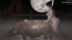 1animal 1futa 3d animated bestiality blizzard_entertainment bloggerman chubby completely_nude female feral feral_penetrated fetish futa_on_feral futa_on_pig futanari gif human_on_feral human_penetrating_feral intersex loop looping_animation mei_(overwatch) naked_glasses nude nude_futa outdoors overwatch overwatch_2 overweight overweight_female pig public sex shorter_than_10_seconds sus_(pig) video_games voluptuous zoophilia