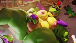 3d 3d_animation ahegao_face alligator animated animatronic anonymous_character anthro anthro_focus anus anus_peek areolae balls balls_bigger_than_penis bara bara_tiddies bara_tits big_arms big_load breasts cum cum_all_over cum_everywhere cumming_on_self cumshot five_nights_at_freddy's five_nights_at_freddy's:_security_breach gay gif green_skin huge_load leather_bracelet male male_only masturbation messy mohawk_(hairstyle) montgomery_gator_(fnaf) moobs penis pink_areola pleasure_face plushie scottgames shoulder_pads snips456 snips456fur solo solo_focus steel_wool_studios thick_arms thick_thighs tongue_out upside-down walking_in_on wanking yaoi
