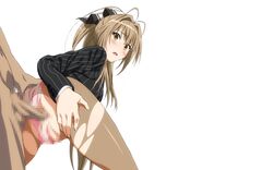 amagi_brilliant_park anal ass ass_grab blush brown_hair censored female long_hair male mokke panties pantyhose penis ponytail pussy sento_isuzu sex spread_legs torn_clothes underwear yellow_eyes