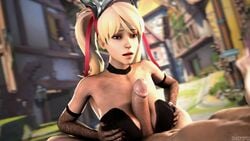 3d alternate_costume animated big_breasts big_penis blonde_hair blue_eyes breasts eichenwalde_(map) erection female male mercy nipples no_sound overwatch paizuri penis pink_mercy source_filmmaker straight tilltwenty video