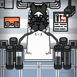 2025 2d 2d_(artwork) 2d_animation 2d_artwork air_duct animated anthro anthro_only big_breasts black_body black_fur black_hair breasts breasts_out camera changed_(video_game) dark_latex dark_skin dr.p_(fluffyskeleton) female female_focus female_only fluffyskeleton fluffyskeleton_(artist) fur furry furry_only gas_mask glowing_eyes heart heart_symbol hi_res high_quality high_resolution highres laboratory lactating lactation large_breasts latex latex_creature looking_down no_humans no_sound nude nude_female partially_submerged pixel_animation pixel_art poster puro_(changed) questionable_consent restrained restrained_arms restraints scientist solo solo_female solo_focus stuck stuck_in_wall vent_(object) vents white_eyes white_latex wire worried_expression