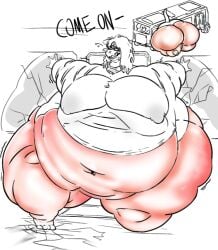 ass_bigger_than_body ass_bigger_than_breasts ass_bigger_than_head ass_bigger_than_torso ass_visible_through_thighs bbw belly belly_button belly_expansion belly_grab belly_inflation belly_overhang cant_fit chubby chubby_anthro chubby_belly chubby_female cracks cracks_in_wall destroyed_building destruction embarrassed fat fat_ass fat_butt fat_fur hyper_ass hyper_belly nipples nipples_visible_through_clothing obese obese_anthro obese_female overweight overweight_anthro overweight_female shutters ssbbw sweat sweating too_big too_big_to_move tummy tummy_fold tummy_squish