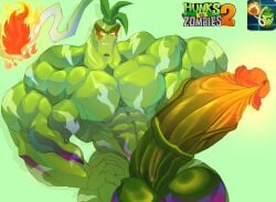 1boy asolchan bara big_balls big_muscles big_pecs big_penis huge_cock huge_muscles huge_pecs humanoid humanoid_genitalia humanoid_penis hyper_penis male male_focus male_only muscles muscular muscular_male plant plants_vs._zombies plants_vs_zombies plants_vs_zombies_2:_it's_about_time solo solo_focus solo_male wasabi_whip_(pvz)