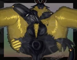 absurd_res anthro anus areola ass ball_tuft balls big_balls big_breasts big_butt big_penis biped black_body black_border black_skin bodily_fluids border bovid breasts caprine caprine_demon demon equine_anus fluffy fluffy_chest fluffy_hair fur futa_anthro futanari genital_piercing genitals goat goat_demon hair hazed01 hi_res horn humanoid_genitalia humanoid_penis hybrid hybrid_genitalia hybrid_penis intersex intersex_anthro jewelry mammal medial_ring medial_ringed_humanoid_penis medial_ringed_hybrid_penis musk musk_clouds musky_anus musky_butt neck_tuft nipple_piercing nipples penis penis_piercing piercing presenting presenting_anus presenting_penis puffy_anus solo spread_butt spreading sweat sweatdrop sweaty_balls sweaty_butt sweaty_genitalia sweaty_legs sweaty_thighs tail thick_thighs tuft vein veiny_penis wide_hips yellow_body yellow_fur