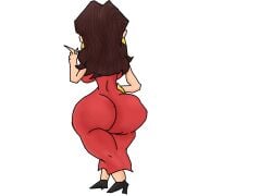 behind_view big_butt fat_ass jamal_george mario_(series) pauline red_dress