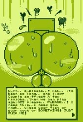 1boy 2025 animate_inanimate ass ass_bigger_than_body big_ass big_butt butt desperate desperate_for_sex desperation dialogue english english_dialogue english_text game game_boy game_boy_console gameboy gay gay_male hearts hearts_around_body hearts_around_head horny horny_male hyper hyper_butt in_heat male male_only musk musky musky_ass musky_balls musky_butt nintendo objectum pixel_(artwork) pixel_art pixelated sweat sweatdrop sweating sweating_male sweaty wanting_cock wanting_fucked wanting_sex wowthisisgreat