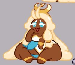 1girls cheese cookie_run cookie_run_kingdom female hair massive_ass mozzarella_cookie tagme thick_thighs wamnugge wide_hips