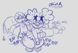 1boy 1girls bananamilkies chair cookie_run cookie_run_ovenbreak female grinding male movie_theater plap popcorn popcorn_cookie sex star_glasses