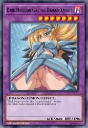 ai_generated armor dark_magician_girl dark_magician_girl_the_dragon_knight female gavver_x knight pussy skirt spread_legs spread_pussy yellow_hair yu-gi-oh!