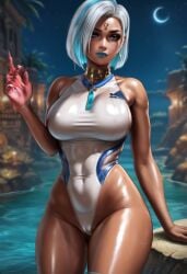 1girls ai_generated ass blue_eyes blue_lipstick civitai curvy curvy_ass curvy_body curvy_female curvy_figure curvy_hips curvy_thighs dandon_fuga_style desert egyptian egyptian_clothes egyptian_female egyptian_mythology female female_focus female_only kirillai lipstick makeup neema_(dandon_fuga) original original_character original_characters solo solo_female solo_focus tagme thick thick_ass thick_hips thick_legs thick_thighs toned toned_body toned_female video white_hair