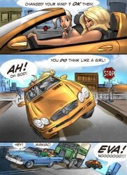 car crossdressing crossdressing_(mtf) crossdressing_male danni_(stvkar) dominant_female female femboy feminine feminine_body feminine_faced_male feminine_male feminine_pose feminization makeup male outside sissification sissy sissyfication stvkar