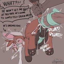 absurd_res ailurid anal anal_orgasm anal_sex animate_inanimate belly belly_inflation bodily_fluids button_(fastener) button_eyes cum cum_drip cum_from_ass cum_from_mouth cum_from_penis cum_in_ass cum_in_mouth cum_inside cum_on_face dripping ejaculation fluffshie fur genital_fluids hands-free hi_res holding_belly holding_object holding_plushie holding_tail_up inflation living_plushie long_tongue male male/male male_penetrated male_penetrating male_penetrating_male mammal multiple_piercings open_mouth orange_body orgasm penetration penis piercing plushie plushophilia red_panda sex size_difference smile sockodrawing speech_bubble text text_box tongue tongue_around_penis zipper zipper_mouth