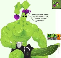 1boy asolchan bara big_balls big_muscles big_pecs big_penis dusk_lobber_(pvz) huge_cock huge_muscles huge_pecs humanoid humanoid_genitalia humanoid_penis hyper_penis male male_focus male_only muscles muscular muscular_male plant plants_vs._zombies plants_vs_zombies plants_vs_zombies_2:_it's_about_time solo solo_focus solo_male talking_to_viewer