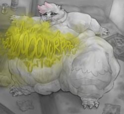 absurd_res anthro ass avian belly big_belly big_breasts big_butt bird bodily_fluids breasts burping chicken dirty female food fupa galliform gassy hi_res huge_belly messy morbidly_obese morbidly_obese_anthro morbidly_obese_female obese obese_anthro obese_female overweight overweight_anthro overweight_female phasianid slob solo sweat sweaty_body thiccomode