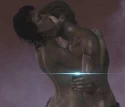 3d alien_(franchise) alien_(movie) camera closed_eyes couple ellen_ripley female kissing male recording topless