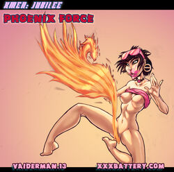 1girls asian asian_female breasts choker earrings female female_only jubilation_lee jubilee marvel marvel_comics mutant_(marvel) nipples nude phoenix_(x-men) pussy solo sunglasses_on_head x-men xxxbattery