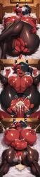1girls 2025 ahe_gao ai-created ai_art ai_assisted ai_generated bandana bimbo bimbofication black_fingernails black_hair black_pantyhose breasts breasts_bigger_than_head comic cum cum_drip cum_dripping cum_dripping_out_of_pussy cum_in_pussy cum_inside cumflated_belly cumflation demon demon_boy demon_girl demon_horns edit edited female female_penetrated gigantic_breasts hair_over_one_eye half-closed_eyes hands_up heart heart-shaped_pupils helluva_boss hi_res huge_breasts hyper_breasts imp imp_female lactating lactation lying lying_on_back lying_on_bed male_on_female male_pov nipples on_back on_bed pantyhose pixai ponytail puffy_nipples pussy red_body rule_63 sallie_may_(helluva_boss) sansynsfw seductive seductive_smile self_upload smile teeth thick_thighs tongue_out two_tone_hair two_tone_horn vivziepop voluptuous voluptuous_body voluptuous_female white_hair wide_hips