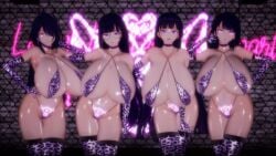 3d 4girls acheron_(honkai:_star_rail) armwear bell_collar big_ass big_breasts big_butt big_thighs bitch breasts breasts_bigger_than_head dark_purple_hair female genshin_impact glasses glowing_eyes glowing_tattoo honkai:_star_rail honkai_(series) honkai_impact_3rd huge_breasts large_ass large_breasts large_butt large_thighs leopard_print light-skinned_female light_skin looking_at_viewer mei_(honkai_impact_3rd) micro_bikini mireille_(mmd) mmd pubic_tattoo purple_eyes purple_hair raiden_mei raiden_mei_(apho) raiden_shogun slavegirl tagme thighhighs
