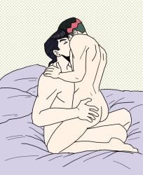 2boys diamond_is_unbreakable gay headband jojo's_bizarre_adventure josuke_higashikata kissing male male/male male_only nude nude_male red_headband rohan_kishibe yaoi