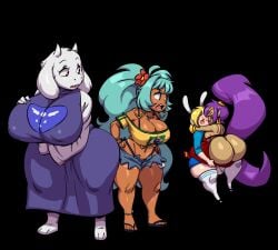 2025 4girls adventure_time adventure_time:_fionna_&_cake artist_signature ass big_ass brazilian_miku cleavage crossover eastern_and_western_character female fionna_the_human_girl hatsune_miku huge_ass implied_shortstackification joaoppereiraus kissing mass_redistribution pear_shaped portuguese_text redistributing_mass shantae shantae_(character) shortstack tagme tongue_kiss toriel undertale vocaloid yuri