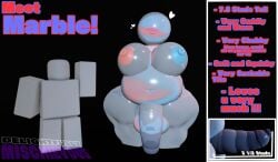 3d balls belly_button big big_cock big_penis big_thighs blue blush breasts cat_mouth chubby delightfullymischievous description fat futanari glass glass_ball introduction marble marbles massive_boobs naked no_arms no_eyes obese red roblox robloxian tall thighs titties transparent transparent_body