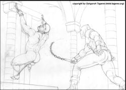 bara bondage dungeon forced gengoroh_tagame male_only slave submissive torture yaoi