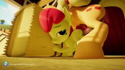 3d against_wall age_difference animated apple_bloom_(mlp) applejack_(mlp) barn cub earth_pony equine female female_cub filly foal foalcon from_behind futa/female futa_on_female futanari hay horse_pussy horsecock intersex my_little_pony plumage_(artist) pony pussy sex sound sweet_apple_acres tagme vaginal_penetration video young