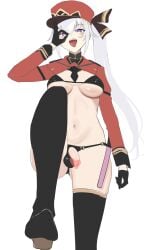 1futa bikini bikini_top censored futanari hat nebaneba oc oc_(ban!_(bansankan) tagme thighhighs thong