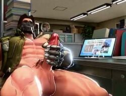 animated animation big_balls big_cock big_dick big_penis bucky_barnes cum cumshot gay jerking_off jerkingoff male_only marvel marvel_rivals masked masked_male tagme video winter_soldier