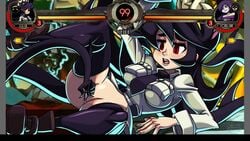 1girls animated anthro_only bouncing_breasts clitoral_stimulation clitoris clitoris_pull defeat erect_clitoris female_ejaculation filia_(skullgirls) game light-skinned_female light_skin no_panties pixel_art pussy red_eyes samson_(skullgirls) short_playtime shorter_than_30_seconds skullgirls sound squirting tagme tentacles video vulva zone