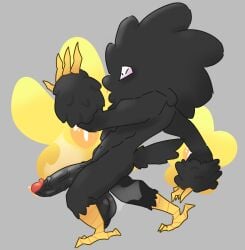 anthro asian_mythology avian avian_feet balls big_penis bird black_body black_feathers black_fur claws corvid corvus_(genus) crow east_asian_mythology eyeball feathers feet fur genitals hi_res humanoid japanese_mythology komokuu male monochrome mythology one_hand_up oscine passerine penis poundfulpanda pubes simple_background small_head solo steam steamy_balls steamy_penis talons toes vein yokai